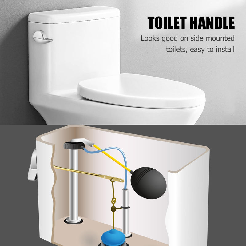 Compatible with TOTO Toilet Handle Replacement Parts Kit, Universal THU068#CP Trip Lvr for St743S Side Mount Toilet Flush Tank Lever Handle for TOTO Kohler Toilet Tank, 1-Pack Brushed Silver 1 Pack