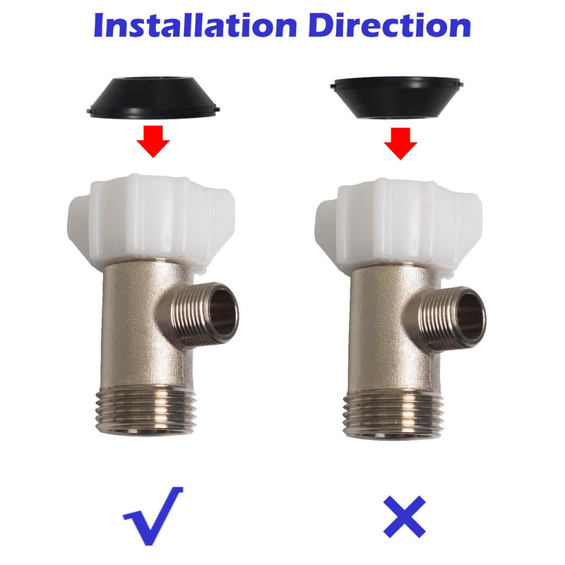 Bidet T Adapter - T Valve Adapter or Tee Connector, Made of Brass (7/8" x 7/8" x 3/8") Thread Code 15/16"-14UNS, Thread Branch 9/16"