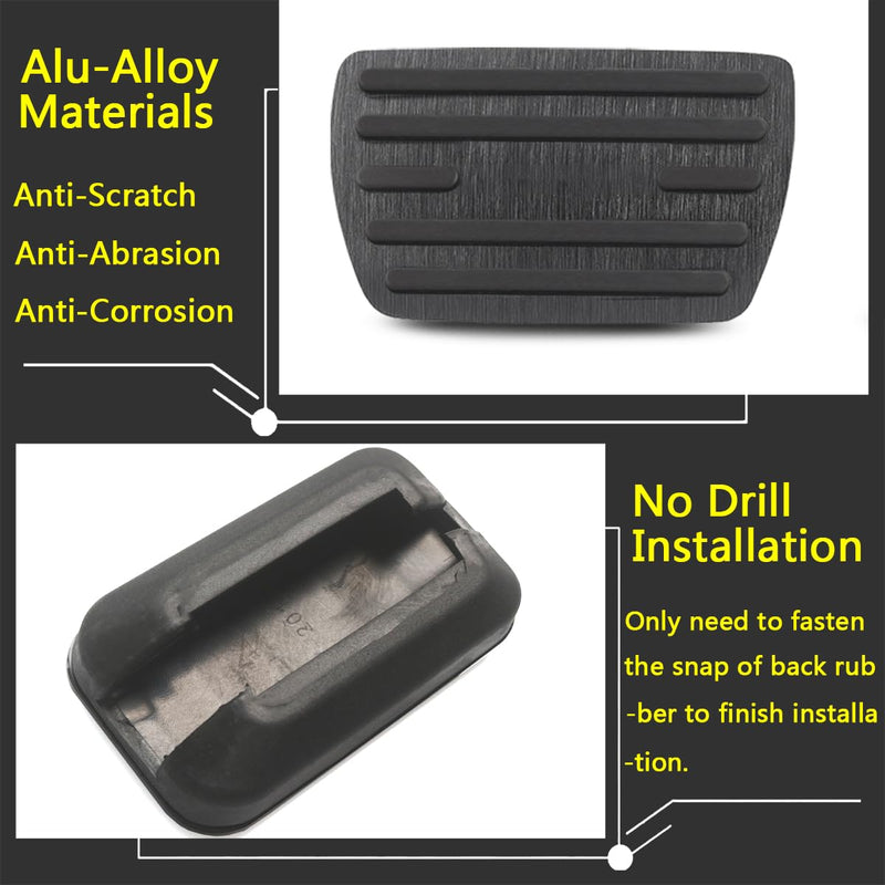 Foot Gas Brake Pedal Cover Compatible for Honda Civic CR-V Accord 2018-2025, for Odyssey Passport Insight 2019-2025 Accessories Accelerator Brake Pedal Cover Cap Black