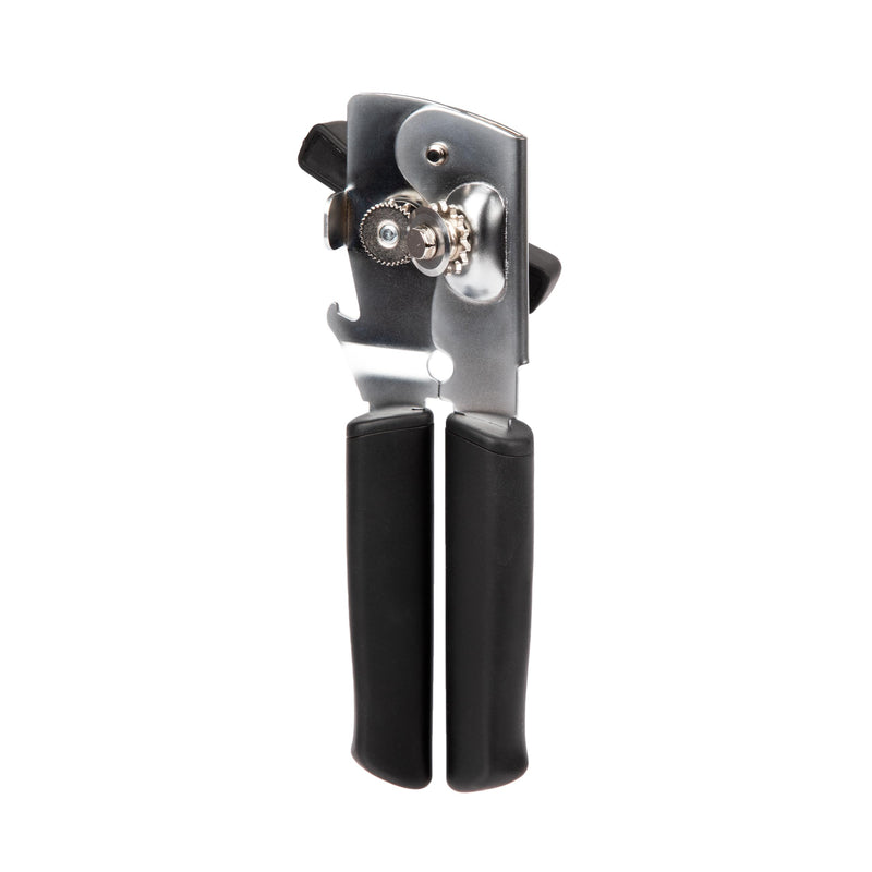 PL8 Can Opener - Stainless Steel Cutting Wheel for smooth edge, Ergonomic Soft-Grip Handles, Built-In Bottle Opener, Durable and Easy to Clean Kitchen Tool