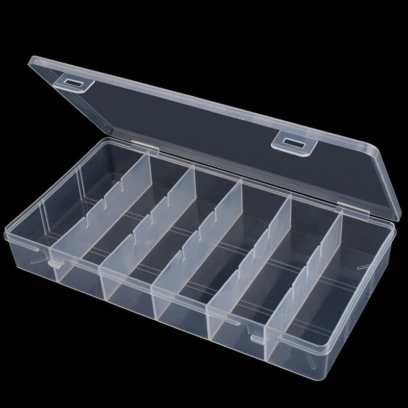 clear visible plastic storage box cosmetic tools storage box makeup tools fishing tackle accessory box organizer jewelry screws hardware accessories organizer box (2Pack) 2Pack