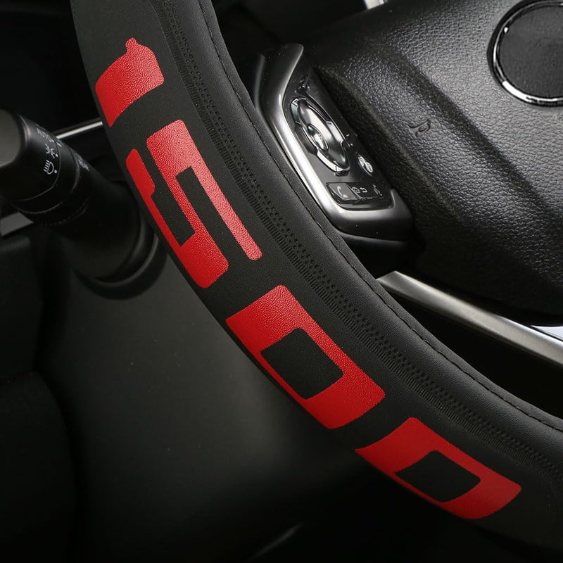 Microfiber Leather Steering Wheel Cover fit Dodge Ram 1500 Chevy Silverado GMC Sierra 1500 Accessories 15-16.5Inch COVER-1500