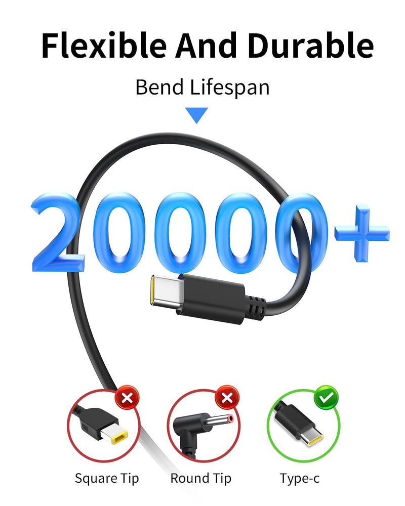 60W USB C Laptop Charger for Lenovo ThinkPad X1 Carbon Chromebook | 65W Fast Charging Compatible with Lenovo Thinkpad/Yoga/Chromebook,Safe Overheat Protection Type C Laptop Power Adapter black1