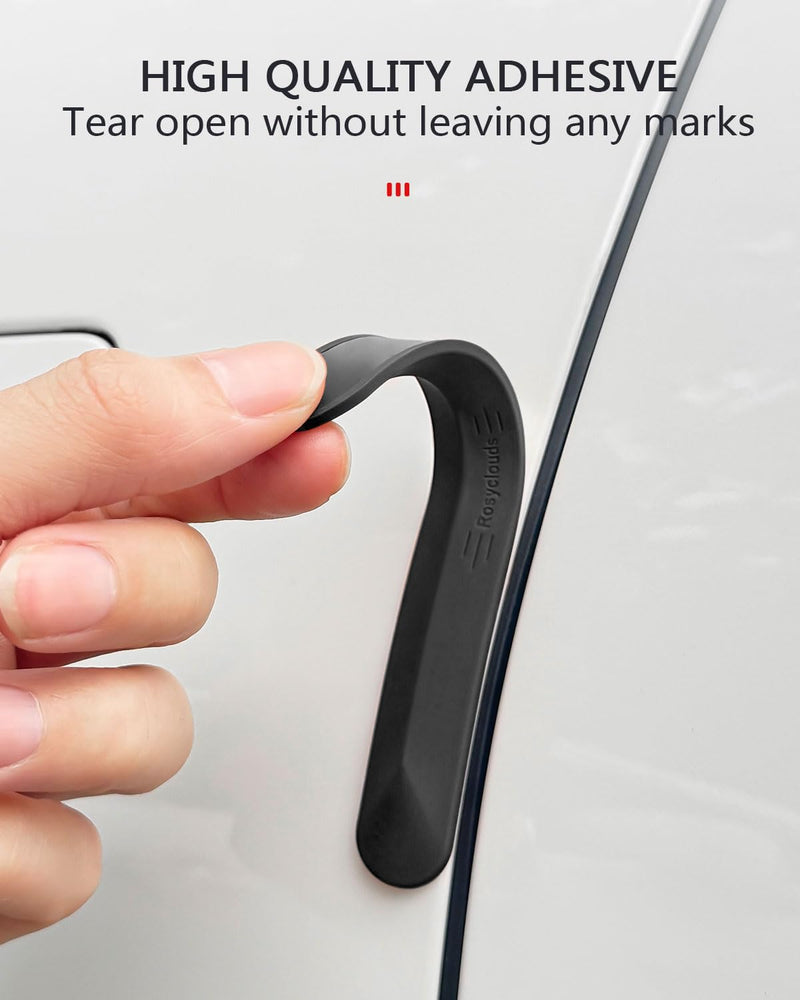 muekzu Silicone Car Door Edge Guard Trim Molding Crash Scratch Protector Scratch Guard for Car,Sedans,Truck,SUV 4PCS (Black) BLACK