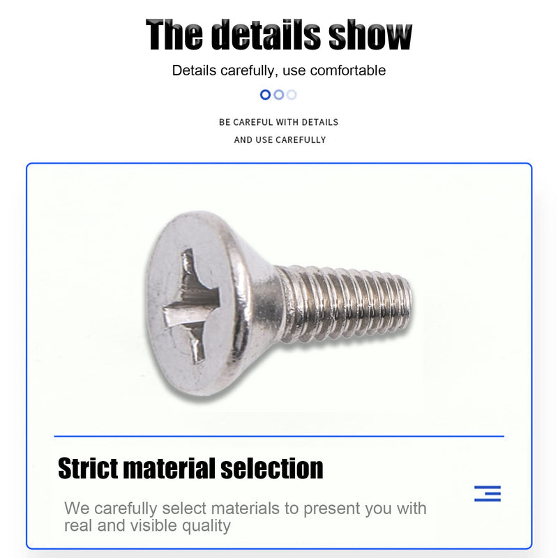 8 Pieces Braking Disc Rotor Screws, Front Rear Stainless Braking Set Screws Kit, Suitable for Honda Hyundai and Kia Models Best Alternative to Mazda (Silver) 8 PCS Silver