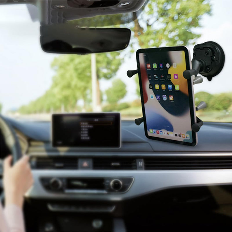 Strg Phone Mount with Twist-Lock Suction Cup Base, Universal Phone Holder for Car Truck Vehicle Windshields Window and More Smooth Surface