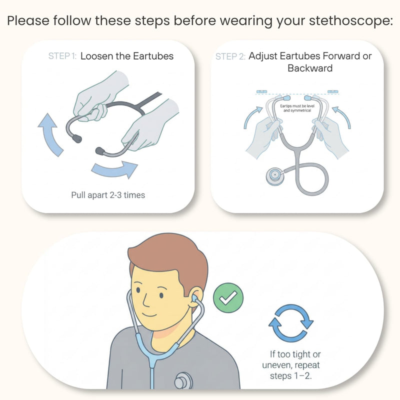 MaiWieel-Classic Monitoring Stethoscope Professional Dual Head Rose Gold Stethoscopes For Nurse,Doctor,Vet,Home Medical,EMT,Double-Sided Stainless Chestpiece,Flexible Tubing & Soft Sealing Eartips(White Gold) Rose Golden-White