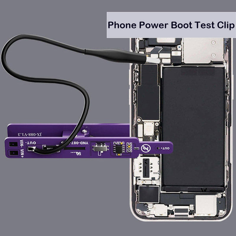 Phone Power Boot Test Clip, Motherboard Startup Current Detection Switch Clip, Battery-Free Power On Test Fixture for Unencrypted Phone Series Motherboard Repair, Short Circuit Repair Tool