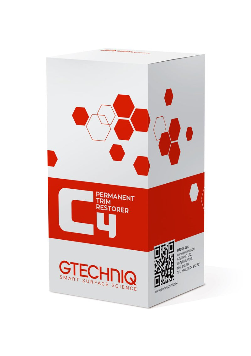 Gtechniq C4 Permanent Trim Restorer 15ml - Revitalize Tired, Faded, Discoloured Car and Vehicle Trim - Premium Weather Protection, UV Resistant, Leaves No Unattractive Gloss - 2 Year Durability
