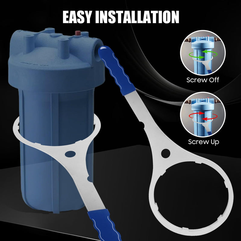 SPBW-5 Water Filter Housing Wrench 5.93 In, Heavy Duty Metal Replacement for SW-3, Compatible with Pentek 10" Big Blue & GE GXWH40L Whole House Filter Housing, Fits for Culligan Pentek Plymouth