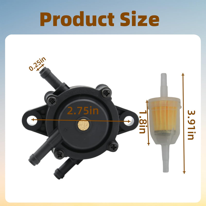 Fuel Pump with Fuel Filter Replacement for John Deere D155 D125 D105 D170 D160 D150 D140 D130 D120 D110 D100 LA175 LA165 LA155 LA145 LA135 LA125 LA115 LA105 LA150 LA140 LA130 LA120 Lawn Tractor