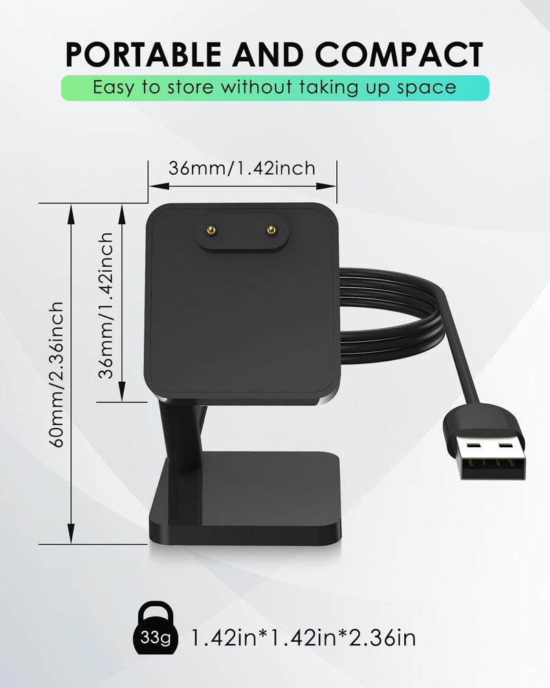 Charger Dock for Samsung Galaxy Fit 3, Magnetic Charging Stand Base with 3.3 Feet Charger Cable, Portable Charge Station Only Compatible with Galaxy Fit 3 Smartwatch
