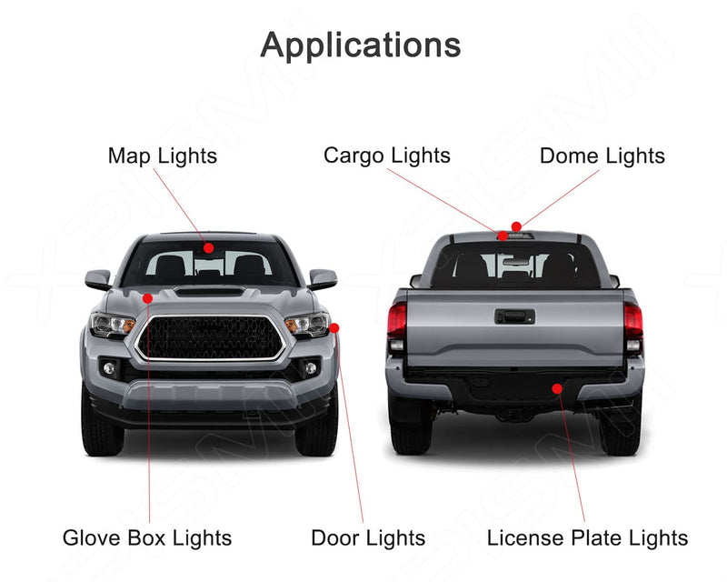 12 Piece 6000K White Interior LED Light Kit Package Replacement for Chevy Chevrolet Silverado/GMC Sierra 1999 2000 2001 2002 2003 2004 2005 2006, with Placement Diagram and Install Tool