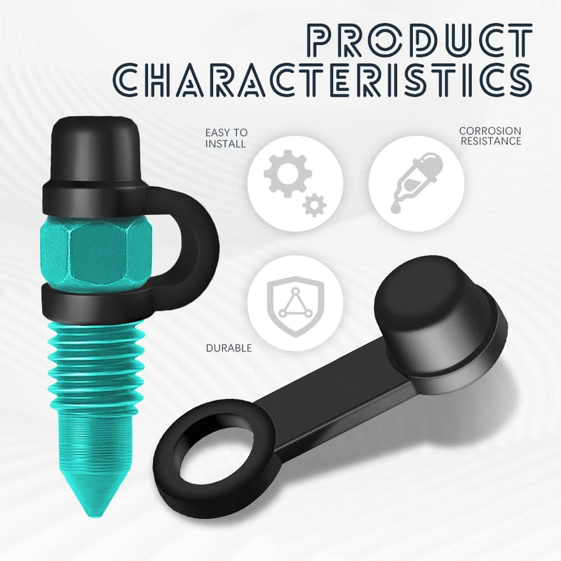 4PCS Brake Bleeder Cap, Rubber Grease Fitting Caps, Black Brake Dust Cover Car Zerk Covers, Small Automotive Brake Bleeder Screw Caps Universal Car Accessories for Cars Bicycles Motorcycles