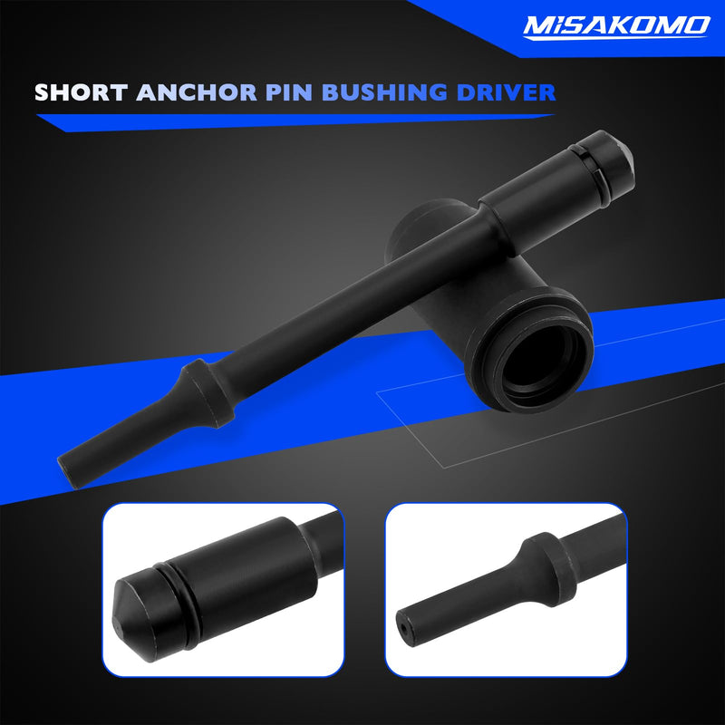 29450 Short Anchor Pin Bushing Driver, Pneumatic Bushing Driver Set Fits for Removal and Installation Truck & Trailers, 1-3/8" Anchor Bushings 7" Anchor Pins Truck Repair Tools 29450