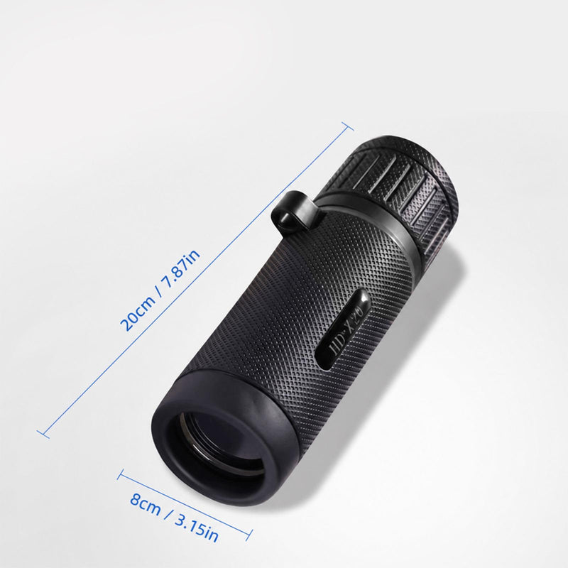 8x21 Mini Monocular Telescope for Camping Hiking Stargazing Travel | 8x21 Compact View, Adjustable Focus, FMC Coated Optics, Waterproof, Non-Slip Grip, Wrist Strap, Pocket Size Silver
