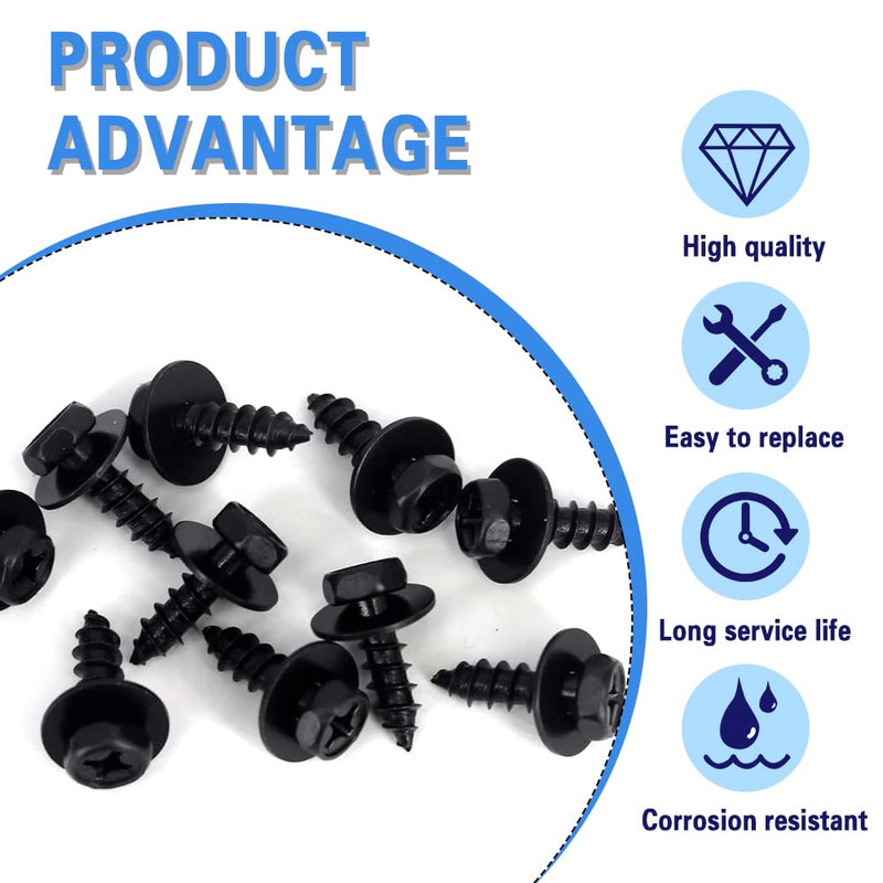 10PCS Bumper Cover Splash Shield Mud Guard Screw Bolt, Liner Screw Bolt Replacement for Toyota Lexus Camry Highlander RAV4, ES, GS, LS, RX, OEM:90159-60498