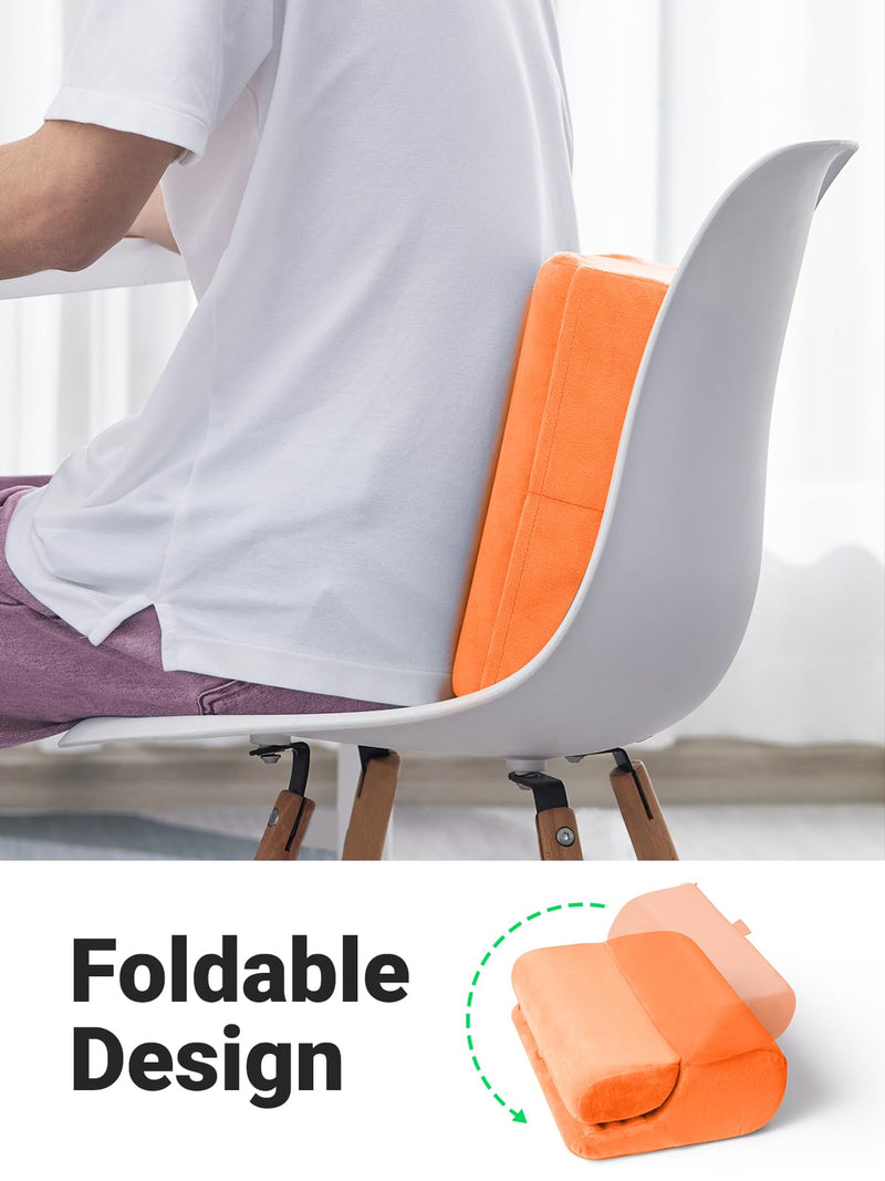 UGREEN Tablet Pillow Stand for Lap Soft Holder Bed with 3 Viewing Angles Adjustable Home Office Accessories Compatible with iPad Pro 13 12 11 10.5 Air Mini 5 4 3 2 Phone 16 15 14 E-Reader Orange