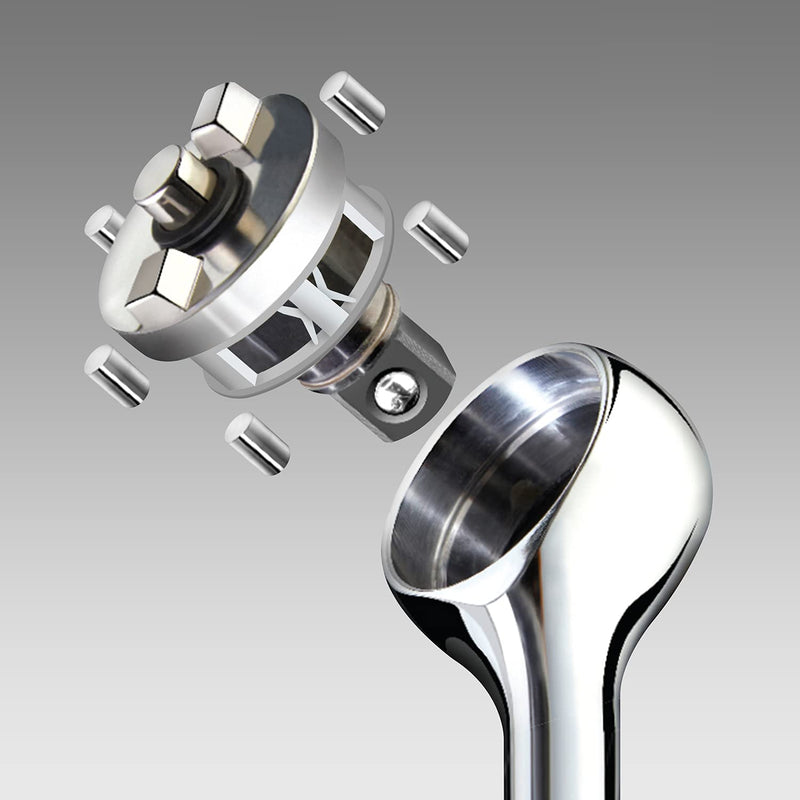 Zero Degree 38152 Ultra-Precise Gearless Ratchet – Nickel Plated High-Carbon Steel with ASME Certified Torque – Durable & Rust-Resistant – Perfect for Tight Spaces, 1/2" Drive