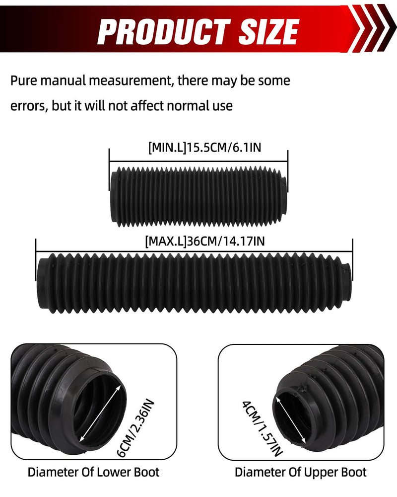 Motorcycle Fork Cover Boots Universal Front Shock Tube Absorber Guard Dust Boots For Most Dirt Pit Bike, MYSTERIOUS BLACK Universal Front Fork Cover