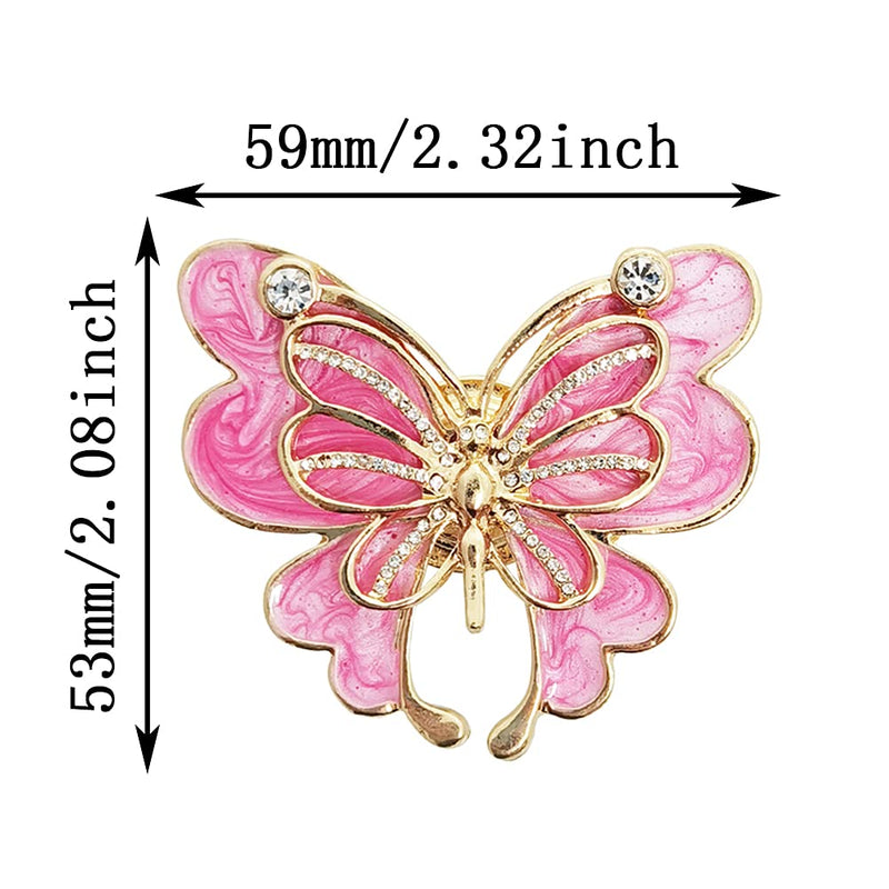 brandname Beyoo Decorative Metal Butterfly Shape Knob Door Handle Cabinet Drawer Cupboard Pull Dresser Single Hole Knobs Handles for Kitchen Furniture Cabinet Wardrobe Cupboard (6) Pink,Gold 6