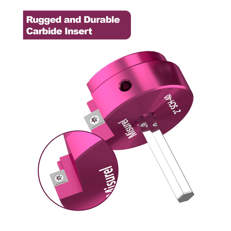 PVC Pipe Reamer Kit Includes 1-1/2, 2 Inch PVC Fitting Saver, Plastic Pipe Fitting Reamer Socket Saver Plumbing Tool with 3/8-Inch Hex Shaft for for Schedule 40 Fits Standard 1/2" Drill 1-1/2 '' + 2''