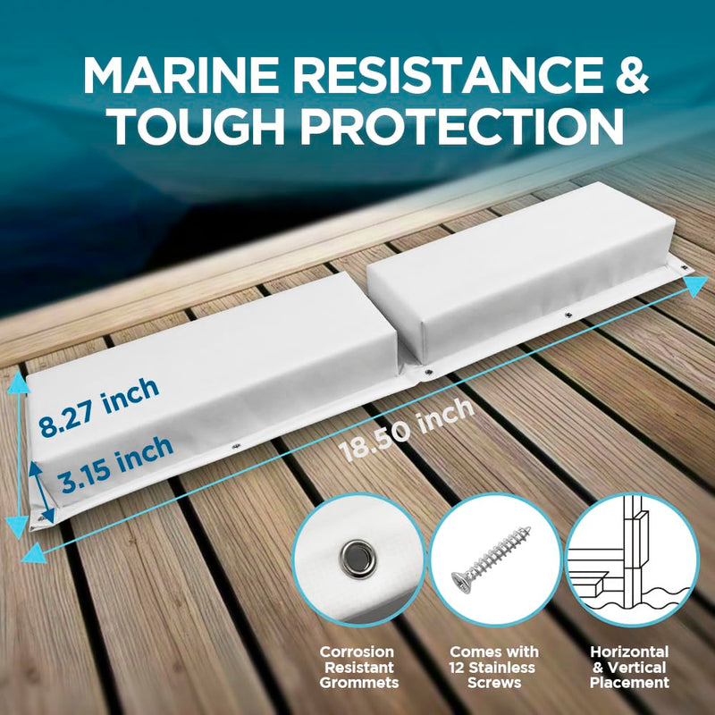 Dock Fender Bumper Boat Dock Bumpers Dock Guard for Dock Side or Edge 36 Inch White