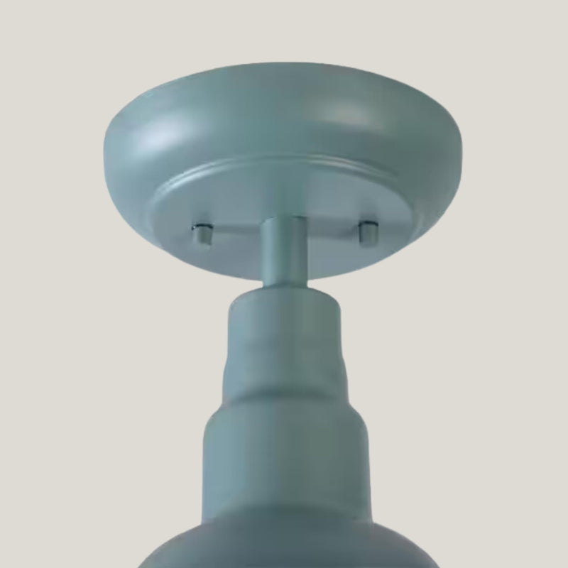 14" Semi Flush Mount Ceiling Light Fixture in Chic Teal Finish, Stylish Metal Fixture for Indoor and Outdoor Spaces, Water and Weather Resistant 14"