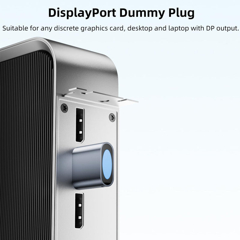 AreMe 4K DisplayPort Dummy Plug, Virtual Monitor EDID Emulator, 4 Pack | Support 3840x2160@17Hz, 2560x1600@30Hz, 1920x1080@60Hz, DP Headless Adapter for Remote PC, Laptop