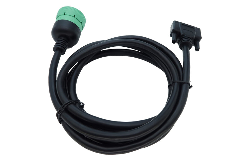 Type2 Green 9Pin J1939 to DB15 ELD Cable for Fleet Management ELD Device for Truck 6.6ft/2M