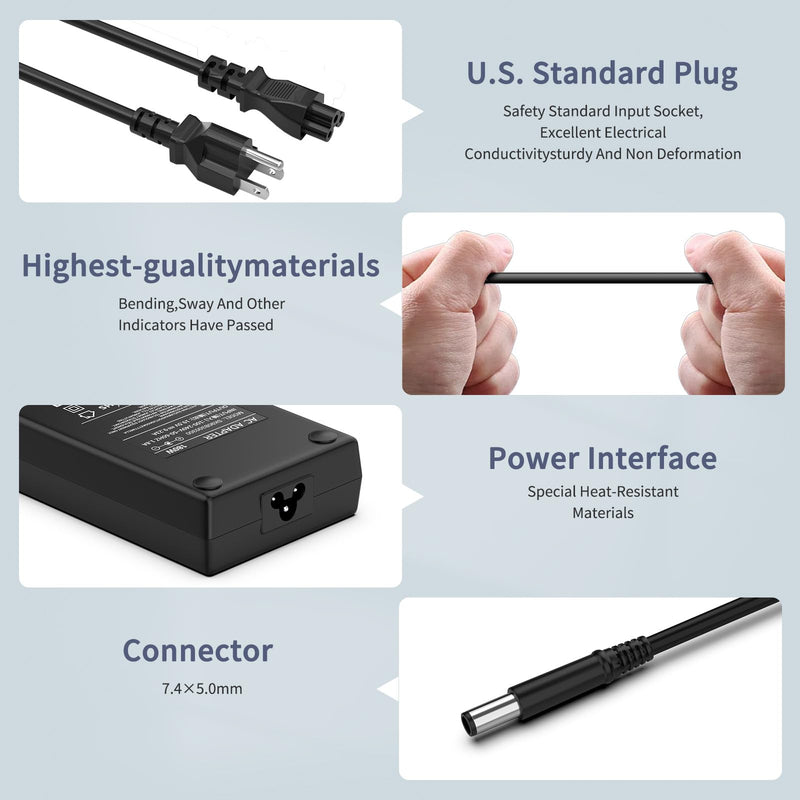 180W 130W AC Charger Compatible with Dell Docking Station WD19 K20A001 D6000 D6000S Business Dock WD15 K17A001 Thunderbolt Dock WD19TB WD19TBS TB15 TB16 TB18DC K16A K16A001 Power Adapter Supply