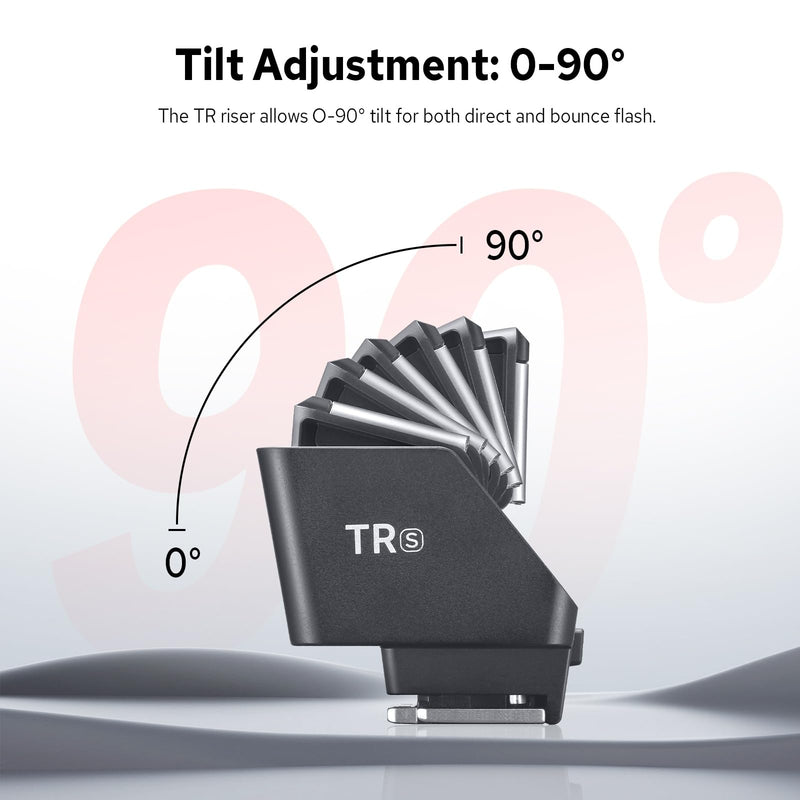 Godox TR-S TTL Hot Shoe Riser for Sony, with 6 Adjustment Levels (0-90°) TTL Function HotShoe Extender Mount Adapter for Godox TTL Mini Flash iT20 iT30Pro