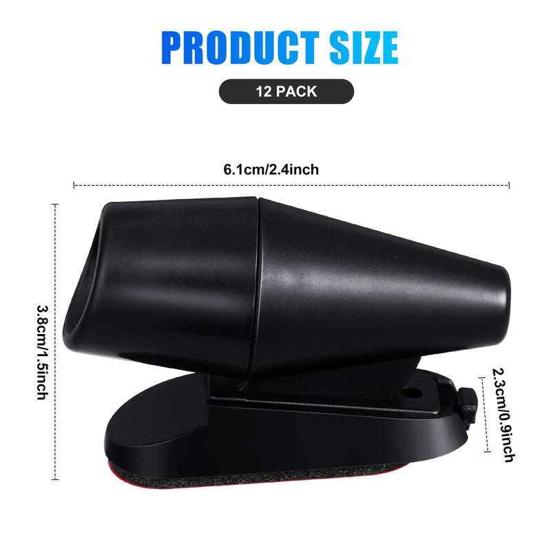 Frienda 12 Pieces Deer Whistles for Vehicles Avoids Collisions, Deer Whistles for Car, Deer Horns for Vehicles Deer Warning Devices with Waterproof Animal Alert for Car and Motorcycle (Black) Black