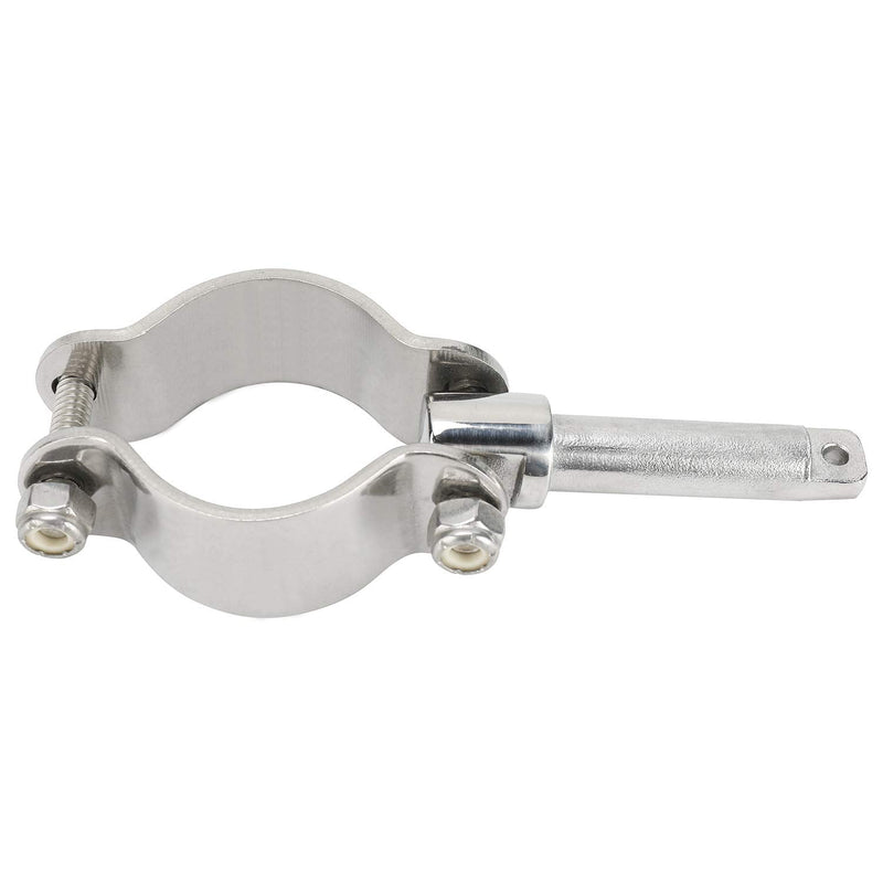 NovelBee 2 Pack of 316 Stainless Steel Clamp on Oarlocks or Rowlocks,1-5/8" Tube ;5.3" Length