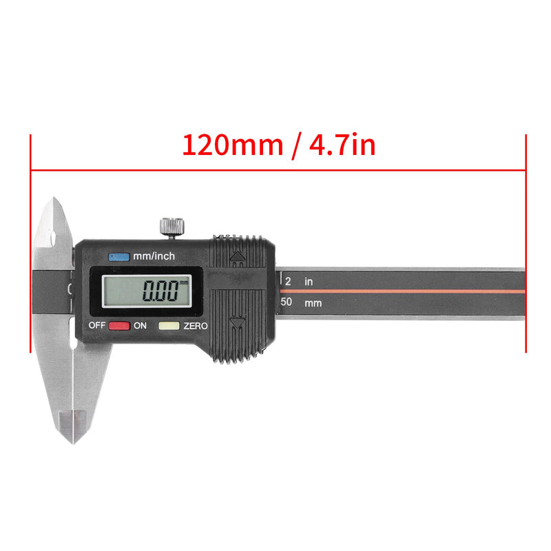 Electronic Digital Vernier Caliper, 50mm / 2in High Precision Portable Caliper Measuring Tool (Delivered Without Battery)