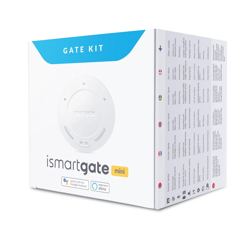 ismartgate MINI Smart gate Opener - Universal WiFi Remote Controller Compatible with Alexa, Google Home, iPhone, Android,Door Left Open Alert, Door Security Systems. No Hub Needed. Wireless Sensor