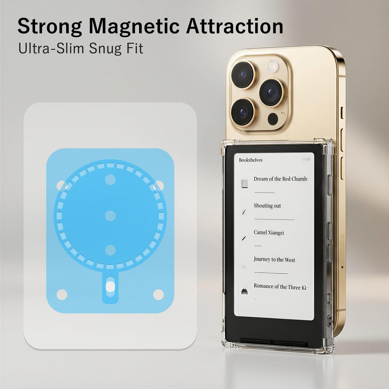 Clear Magnetic Protective Case for XTEINK X4 E-Book Reader | Ultra-Thin Lightweight Durable Cover, 2 Pack Anti-Scratch Ultra Clear Screen Protector Film