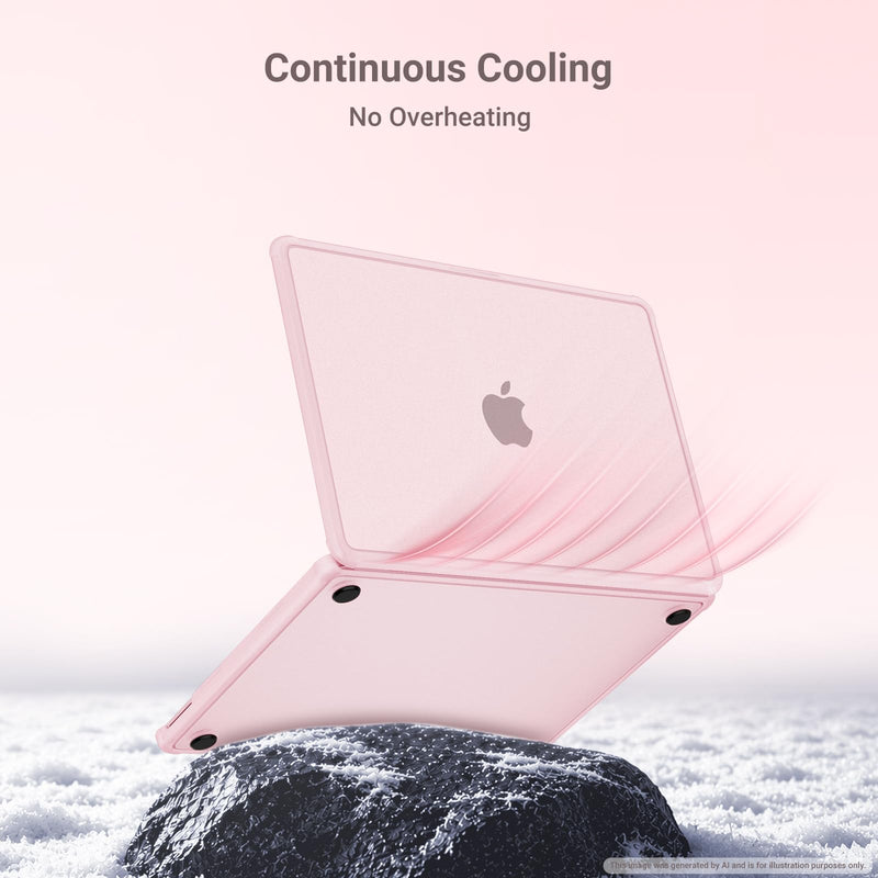 MOSISO Compatible with MacBook Neo Case 13 inch 2026 A3404 A18 Pro Chip | Protective Hard Shell Case with Reinforced Shock-Absorbing TPU Bumper&Keyboard Cover&Screen Film&Type C, Blush