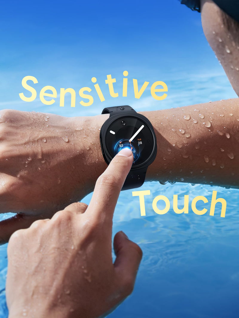 Misxi 2-Pack Waterproof Case for 44mm Samsung Galaxy Watch 9/Watch 8 | Cover with 9H Tempered Glass Screen Protector for Samsung Watch9/Watch8, Anti-Scratch Sensitive Touch Protection, Black Black(2 Packs) 44mm (ONLY for Galaxy Watch 9/8)