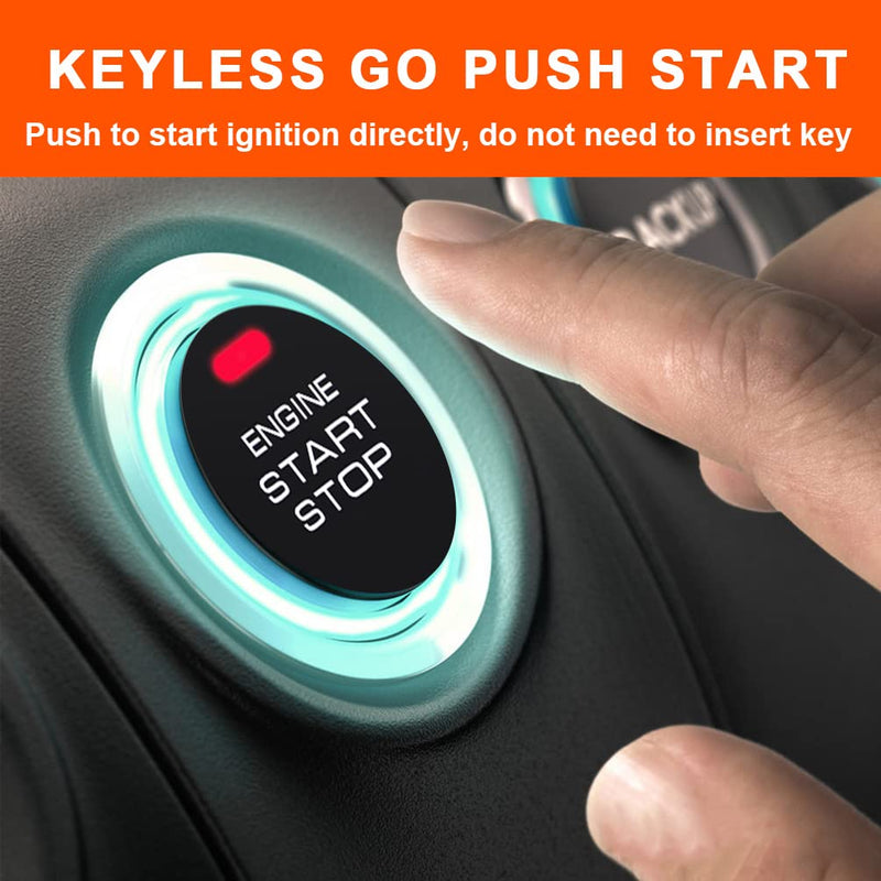 BANVIE ① Car Keyless Entry Security Alarm System + ② Remote Engine Starter + ③ Push to Start Stop Iginition Button 1.without siren