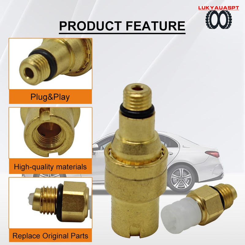 Air Valve Risidual Pressure Valve with M8 Air Fitting Connector For Mercedes-Benz S-Class W220 S320 S350 S430 S500 Air Suspension Shock Strut 2203202338 2203205013 W220 air holding valve with M8