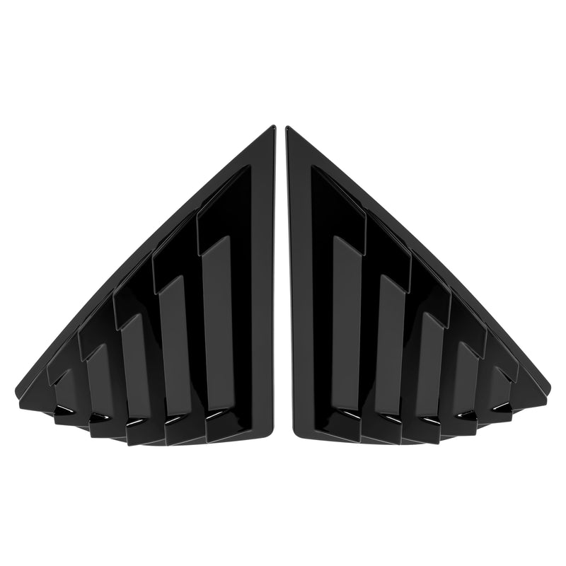 KUAFU Rear Side Window Louver Compatible with 2013-2020 Ford Fusion Mondeo Windshield Sun Shade Cover Air Vent Scoop Shades Cover Blinds Trim ABS Black