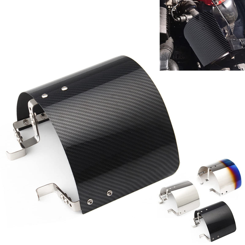 Protective Air Intake Heat Shield Wrap, Heat-Insulation Air Filter Cover 2.5" - 3.5" - (Carbon Fiber Style) Carbon Fiber