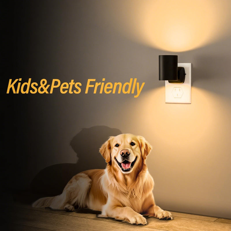 ETL Night Lights Plug into Wall 6 Pack,Plug in Nightlight,2700K Brightness Adjustable Night Light, Dusk to Dawn Sensor, Nightlights for Bedroom, Bathroom, Hallway Warm-spotlight