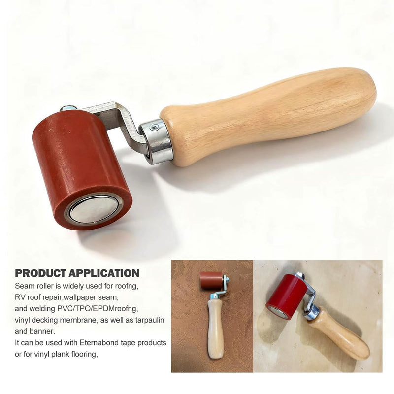 Seam Roller Smoothing Tool for Hot Air Welding PVC/TPO/EPDM Tarpaulin Welding Flooring Tpo Roller Tape repair RV Tape repair RV rubber roller wheel Suitable for Eternabond Tape Welding (1Pcs) 1