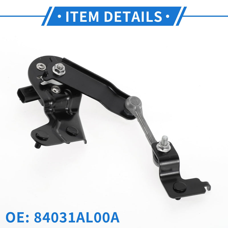 Air Suspension Ride Height Level Sensor Compatible for Subaru Outback Legacy 15-19, Durable ABS Plastic Black Rear Left Side Headlight Level Sensor