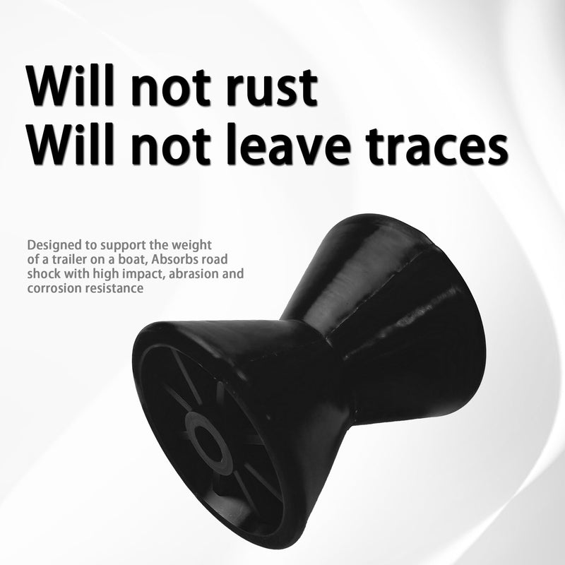 4" Boat Trailer Bow Roller Bow Roller fits 1/2" Shaft black