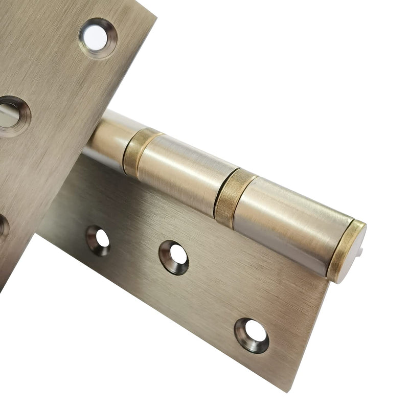 Hyever2 Pcs 6" Stainless Steel Ball Bearing Door Hinges with Square Corner for Heavy Duty Wood Door Non-Mortise Door Hinges with Mounting Hardware, Brushed Surface 2pcs Green