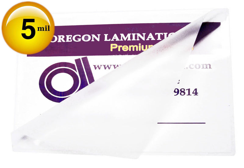 Oregon Lamination Hot Laminating Pouches [Pack of 100] 5 Mil 5-1/4 x 7-1/4 (5x7 Photo Size)