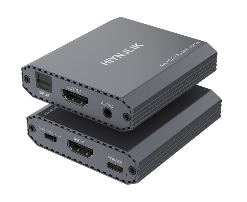HDMI Audio Extractor 4K60 HDMI to Optical 3.5mm AUX Audio Adapter Splitter Converter Support HDCP Digital DTS 5.1 PCM HDMI Audio Extractor
